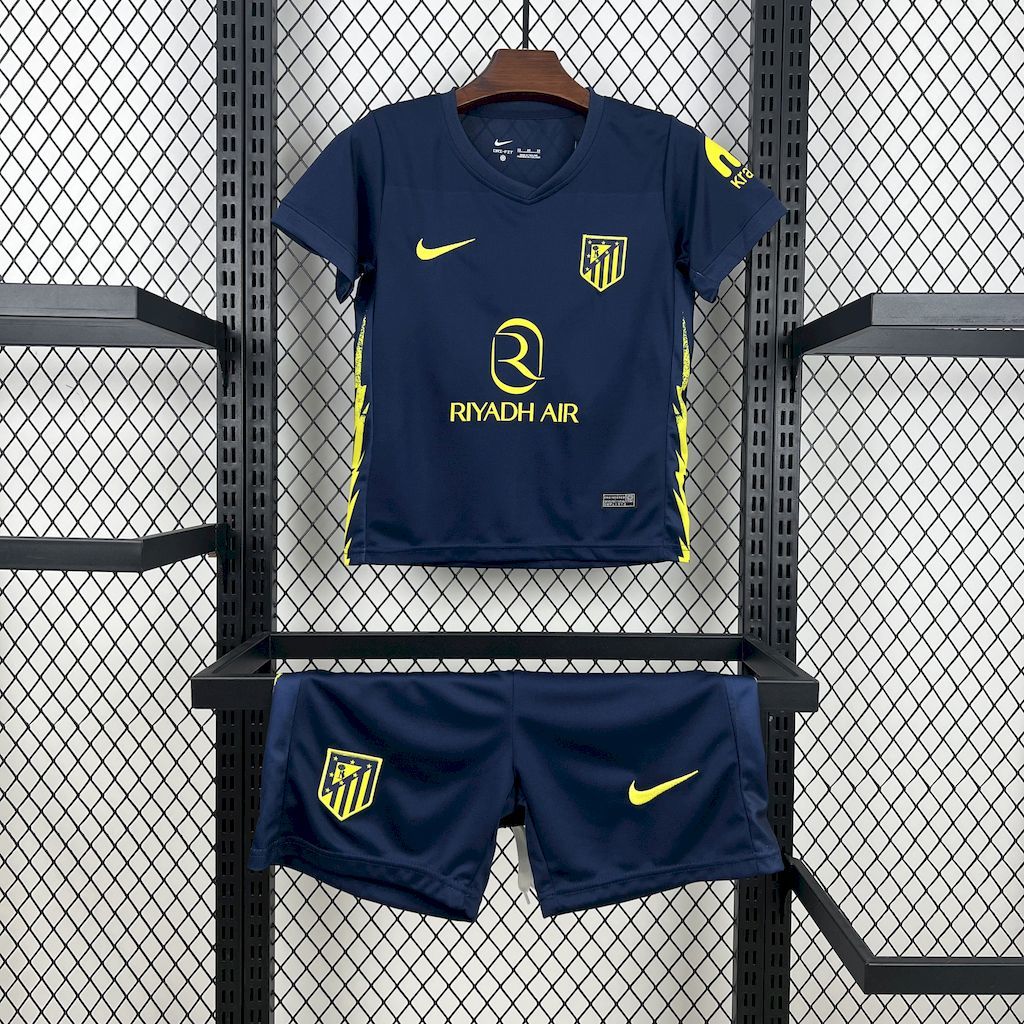 Atletico Madrid 2025-26 Away Kids Kit S-XXL