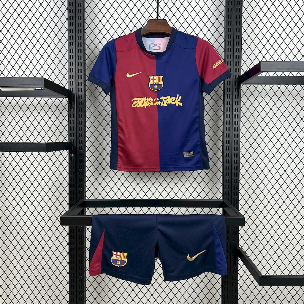 Barcelona 2024-25 Travis Scott Edition Kids Kit S-XXL