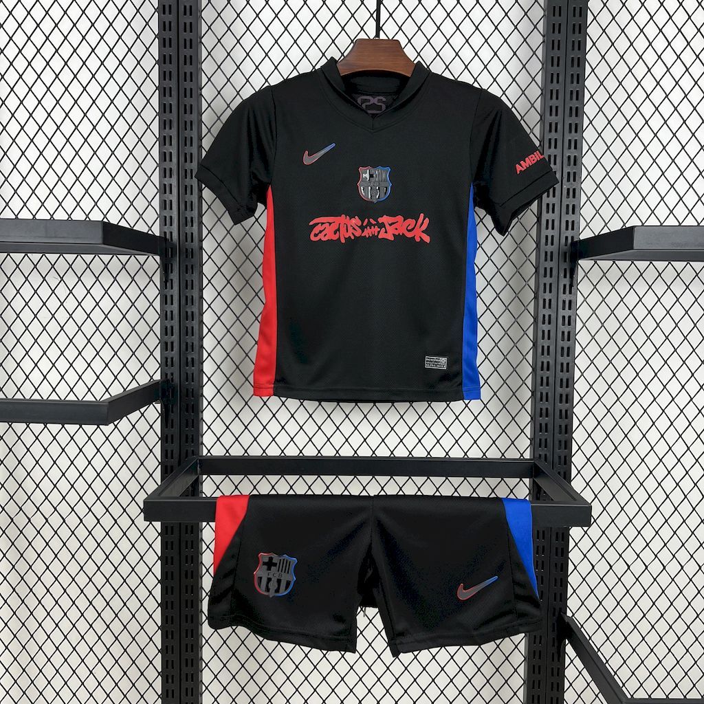 Barcelona 2024-25 Away Travis Scott Edition Kids Kit S-XXL