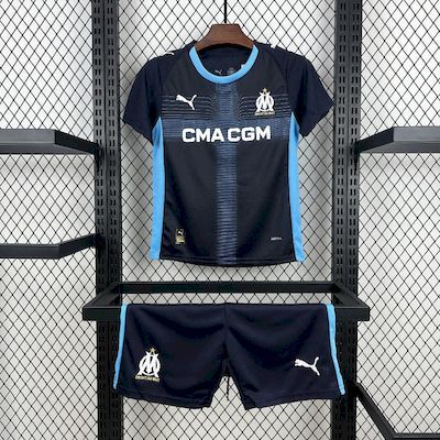 Olympique Marseille 2025-26 Away Kids Kit S-XXL