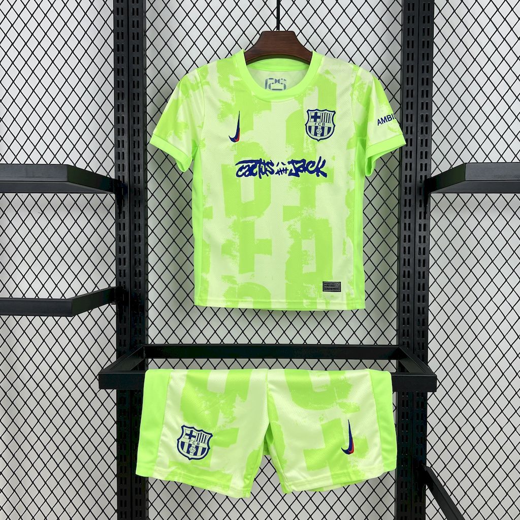 Barcelona 2024-25 Third Travis Scott Edition Kids Kit S-XXL