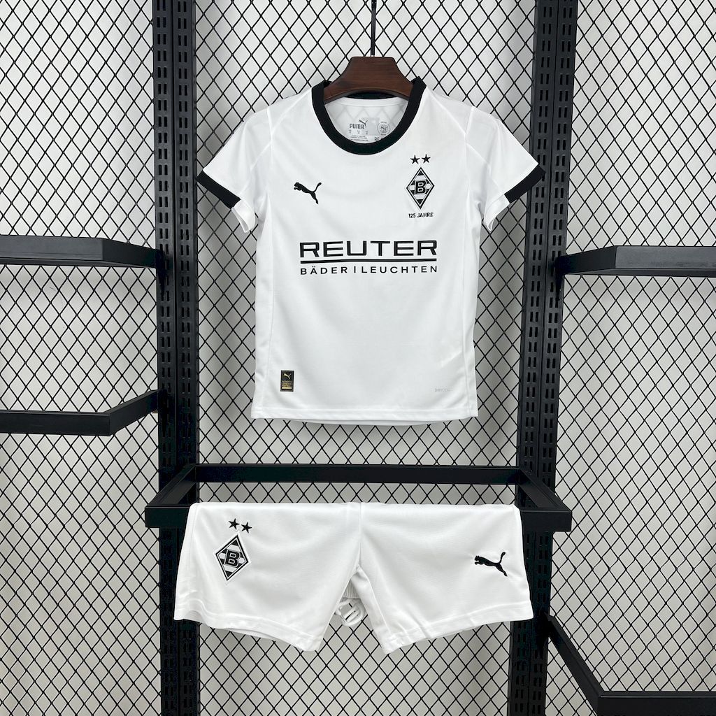 Borussia Mnchengladbach 2025-26 Home Kids Kit S-XXL