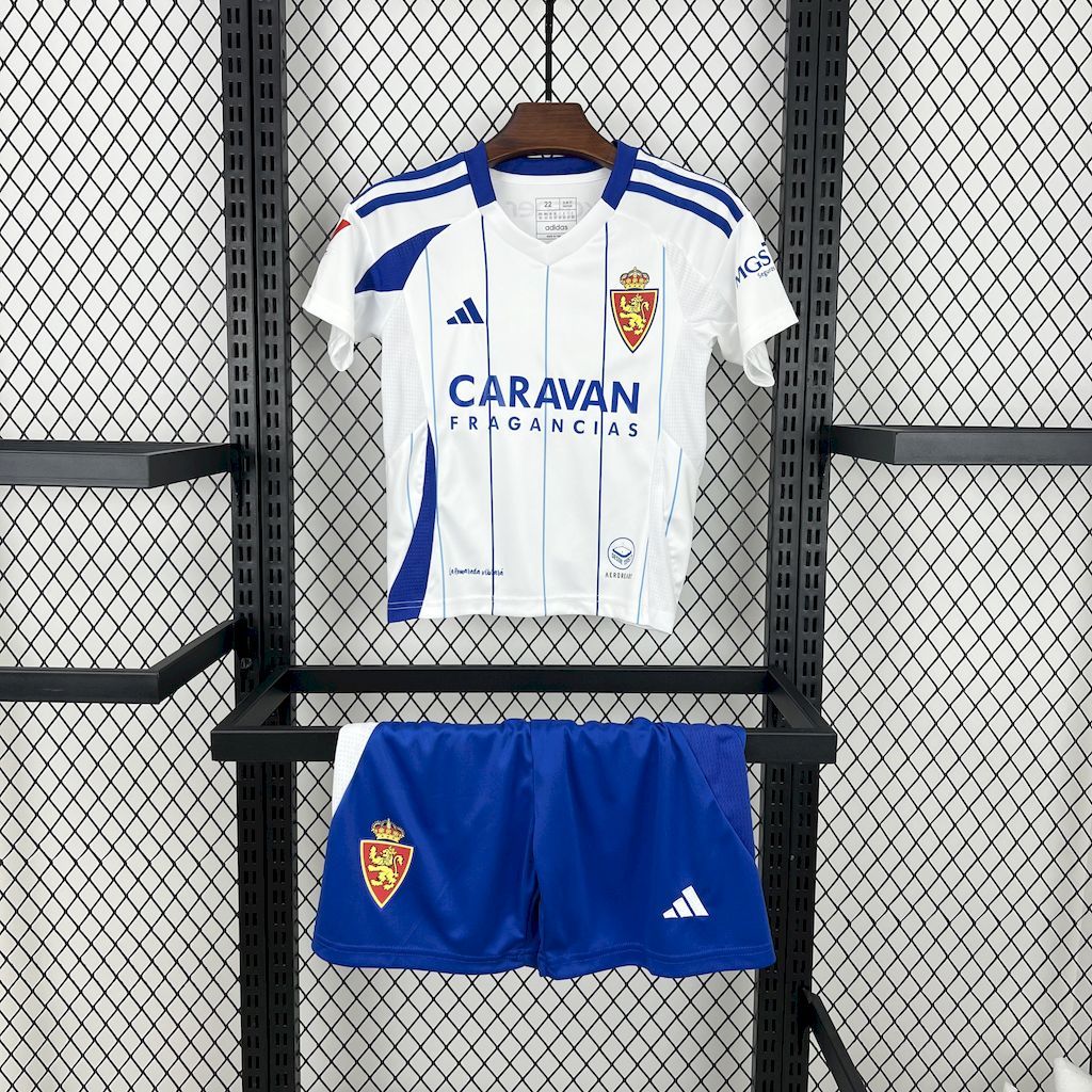 Real Zaragoza 24-25 Home Kids Kit S-XXL