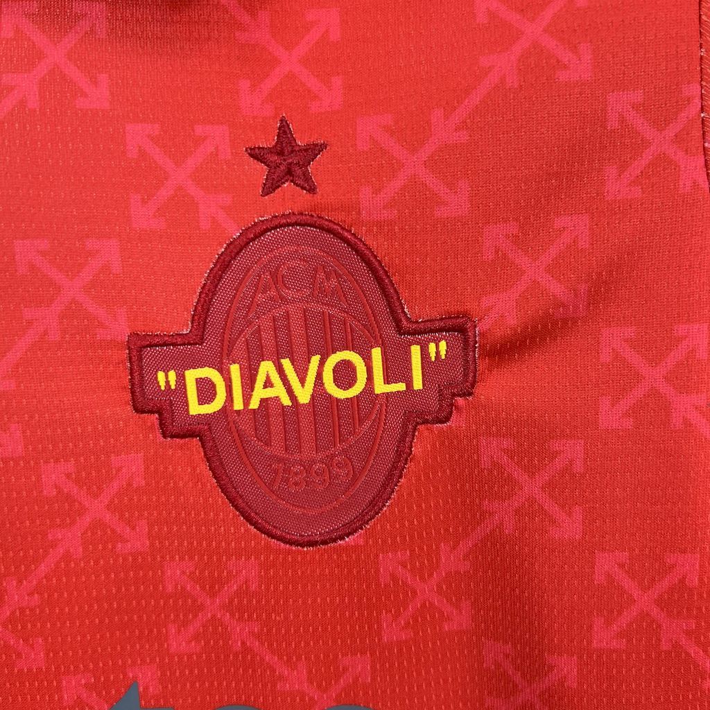 AC Milan 2025-26 Co-Branded Red Edition Kids Kit S-XXL