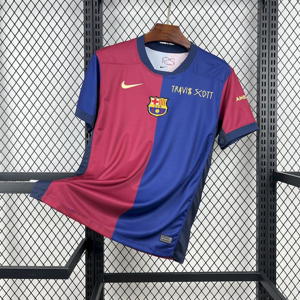 Barcelona 2024-25 Home Travis Scott Special Football jersey S-XXL