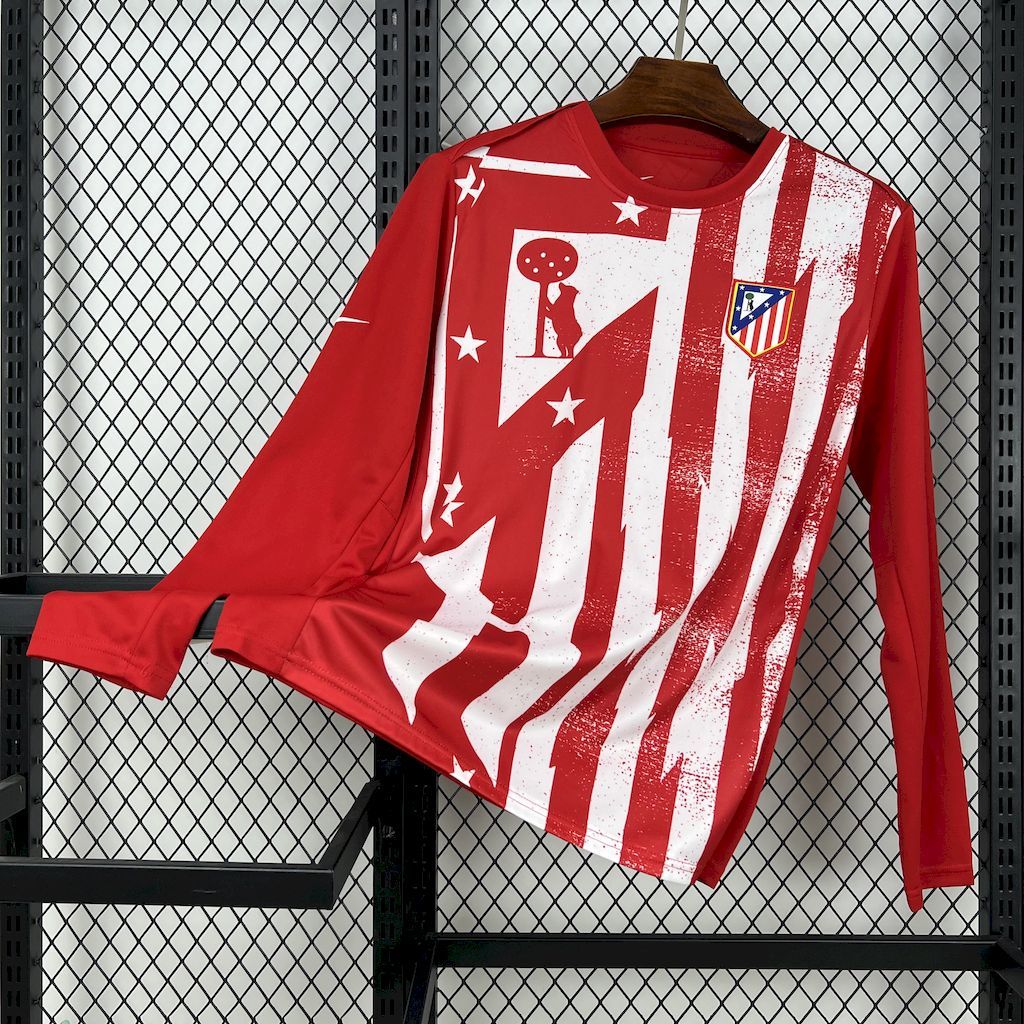 Atletico Madrid 2025-26 Pre-Match training Long Sleeves Football Jerse S-XXL