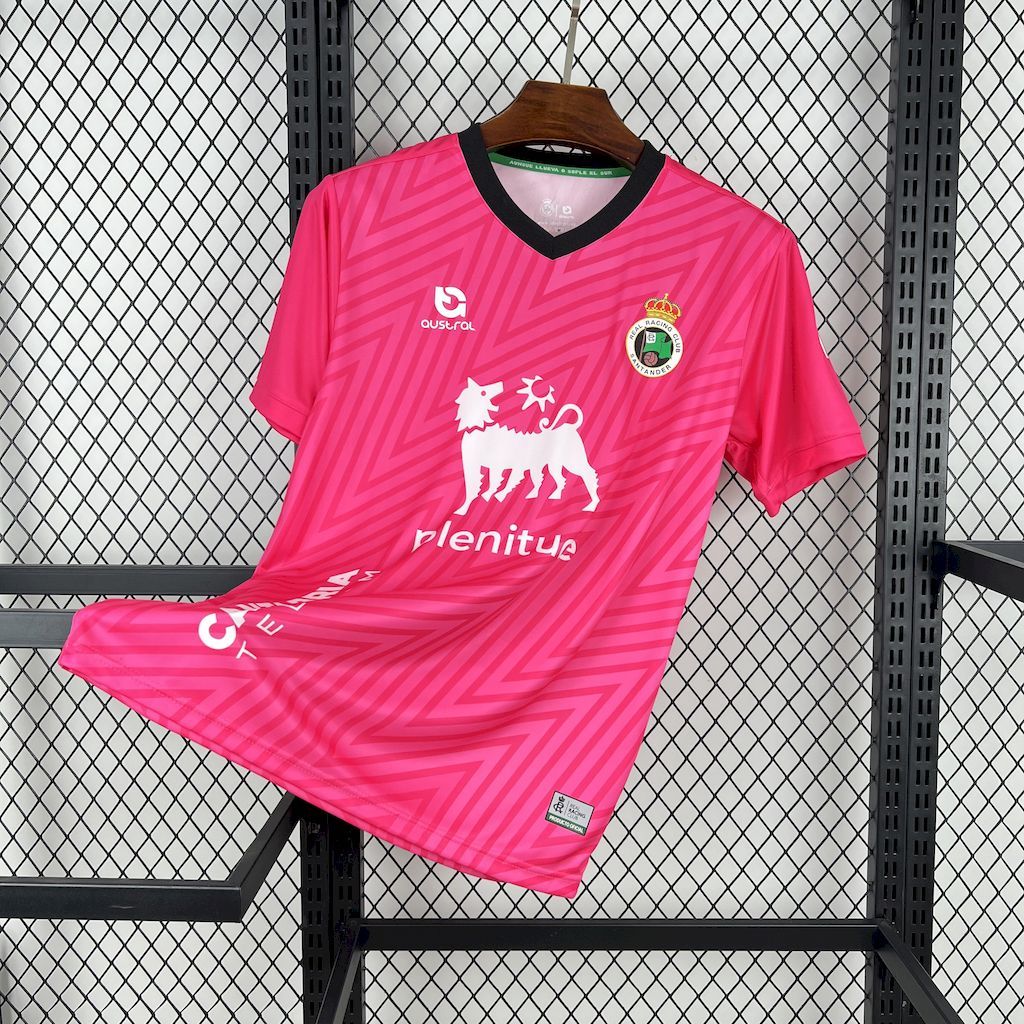 Racing de Santander 2024-25 Pink Goalkeeper Jersey S-XXL