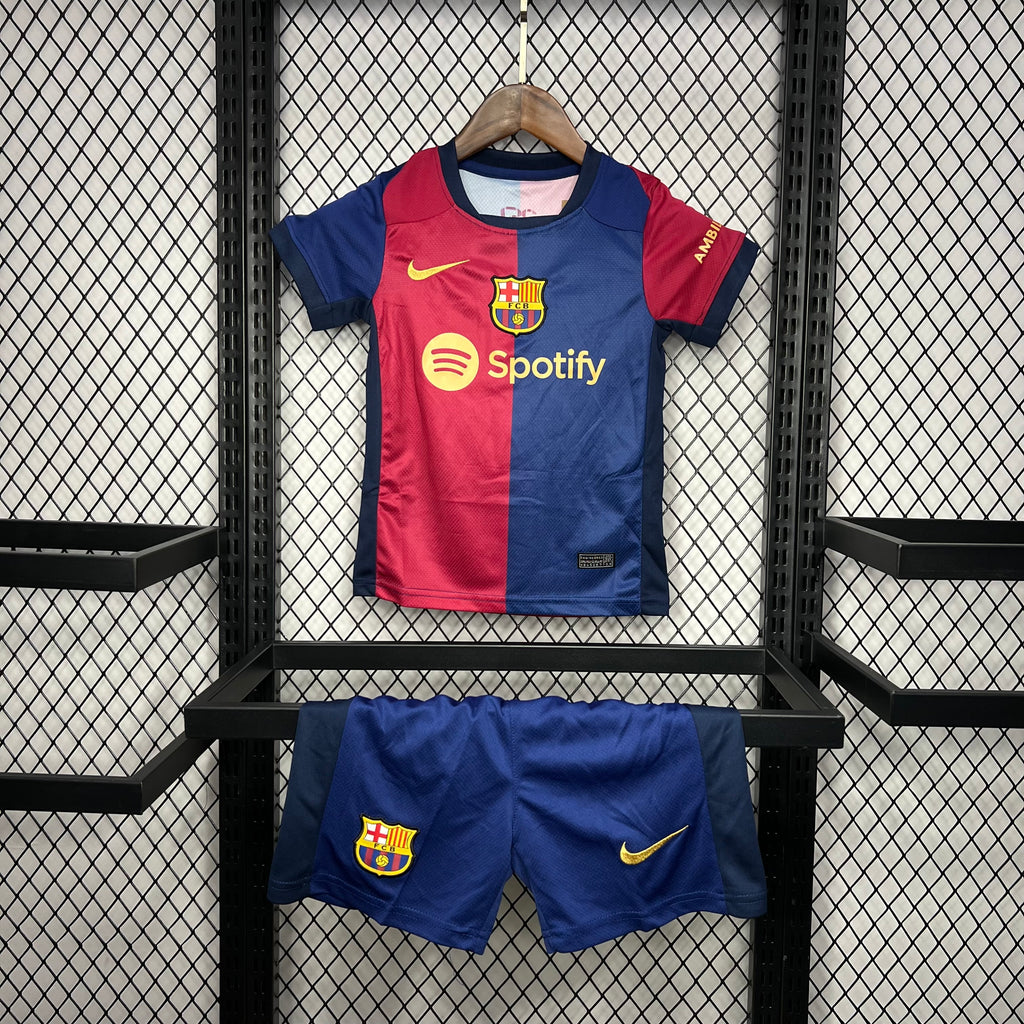 Barcelona 2024-25 Home Kids Kit S-XXL
