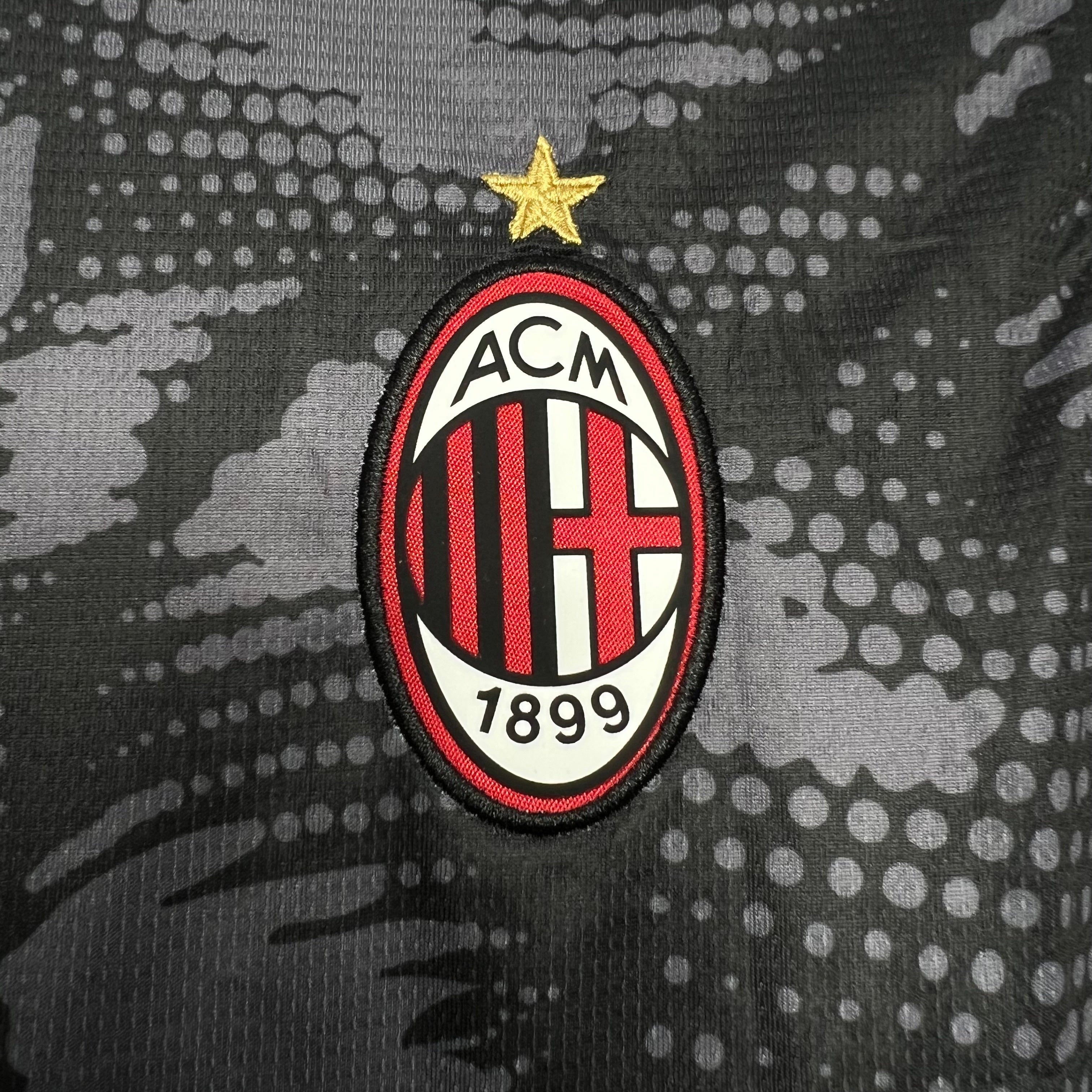 AC Milan 2024-25 Goalkeeper Jersey Black S-XXL