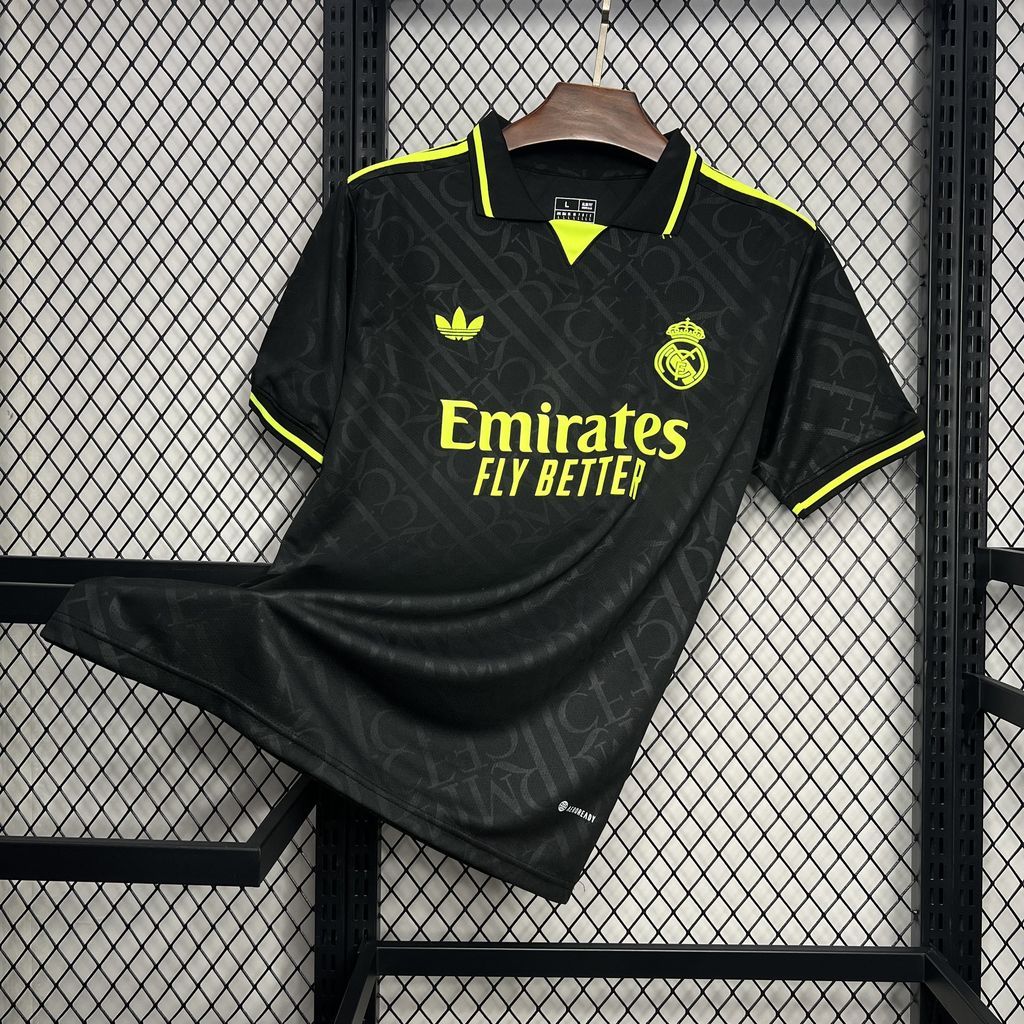 Real Madrid 2024-25 X BLACK AND NEON UNIQUE Jersey S-XXL S-XXL