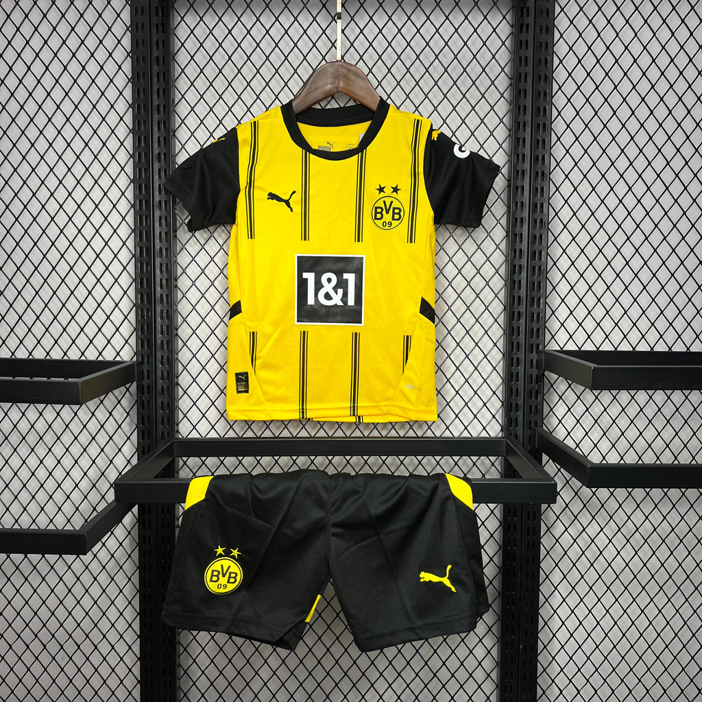 Borussia Dortmund 2024-25 Home Kids Kit S-XXL