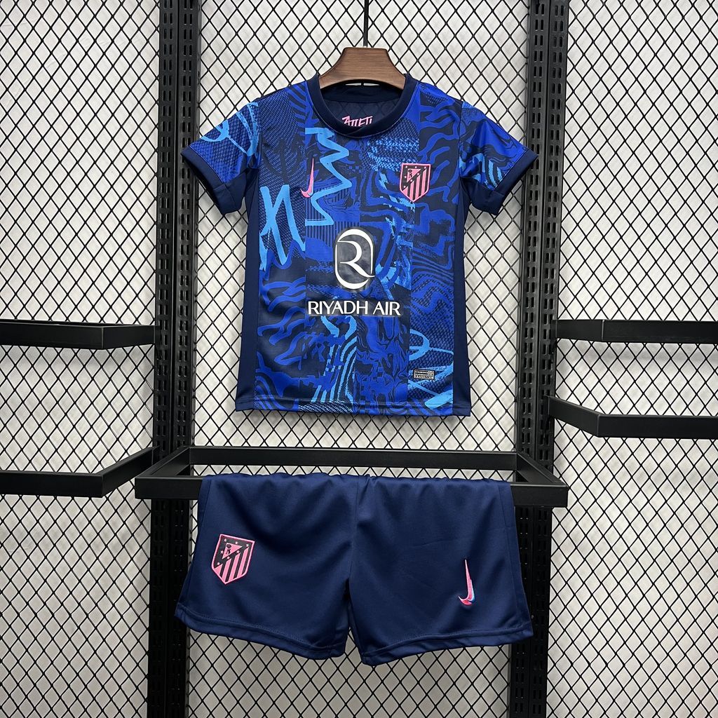 Atletico Madrid 2024-25 Third Kids Kit S-XXL