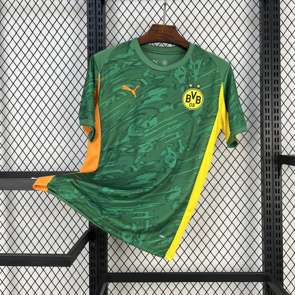 Borussia Dortmund 2024-25 Goalkeeper Green Football Jersey S-XXL