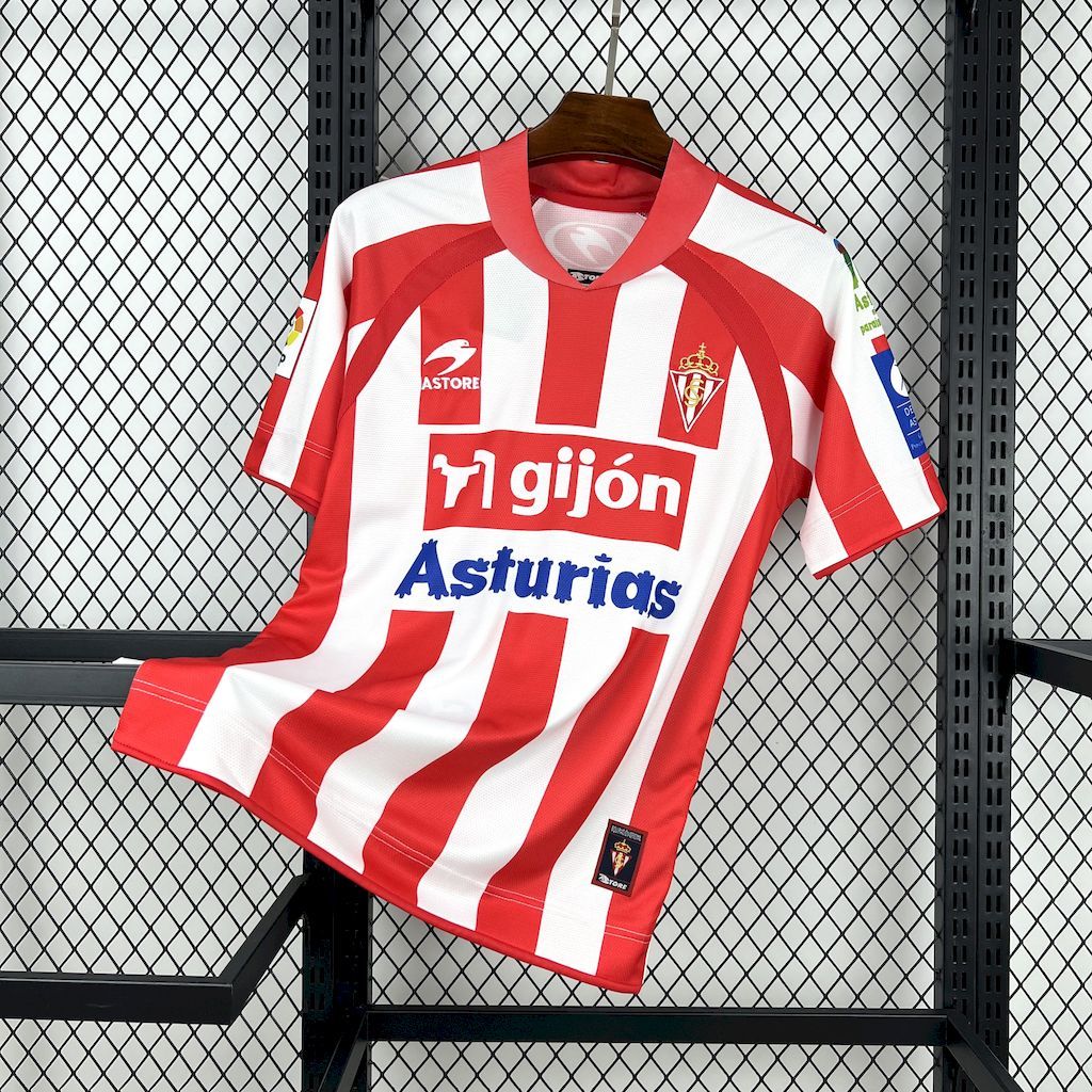 Sporting de Gijon 2008-09 Home Retro Jersey S-XXL