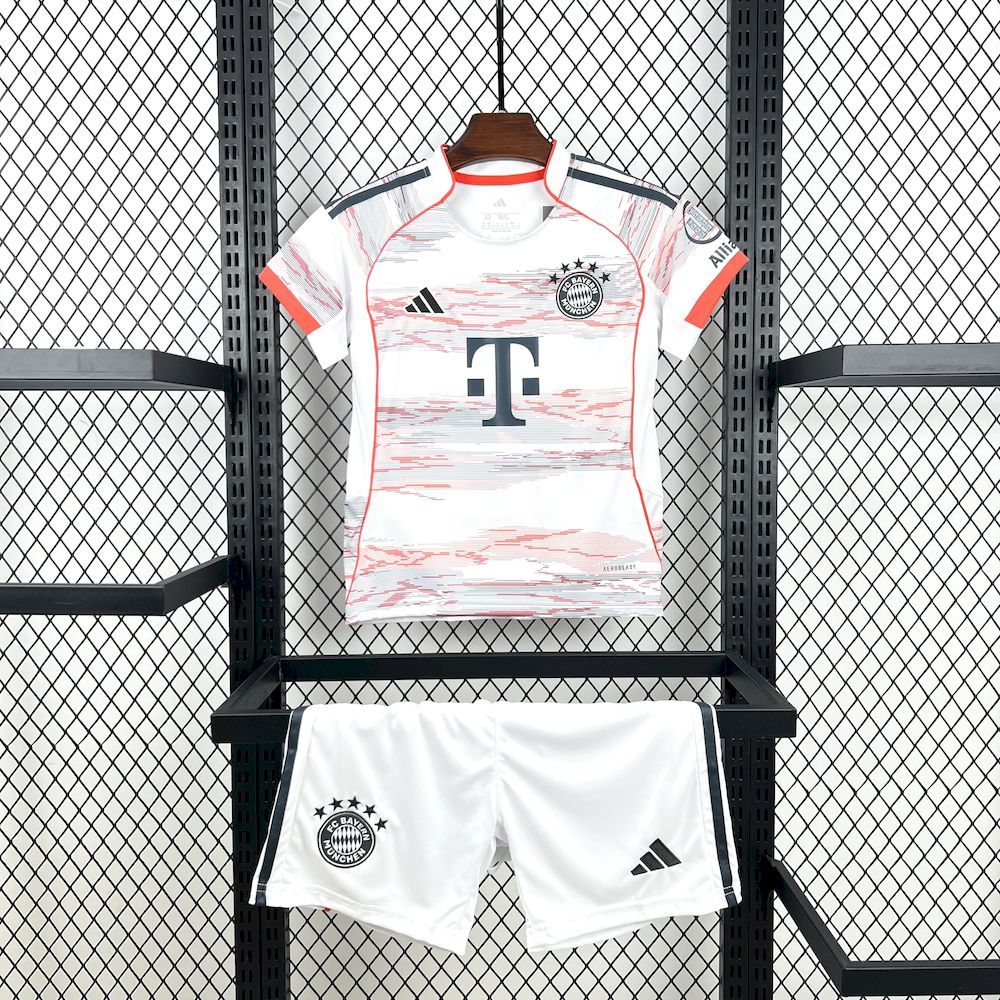 Bayern Munich 2025-26 Away Kids Kit S-XXL