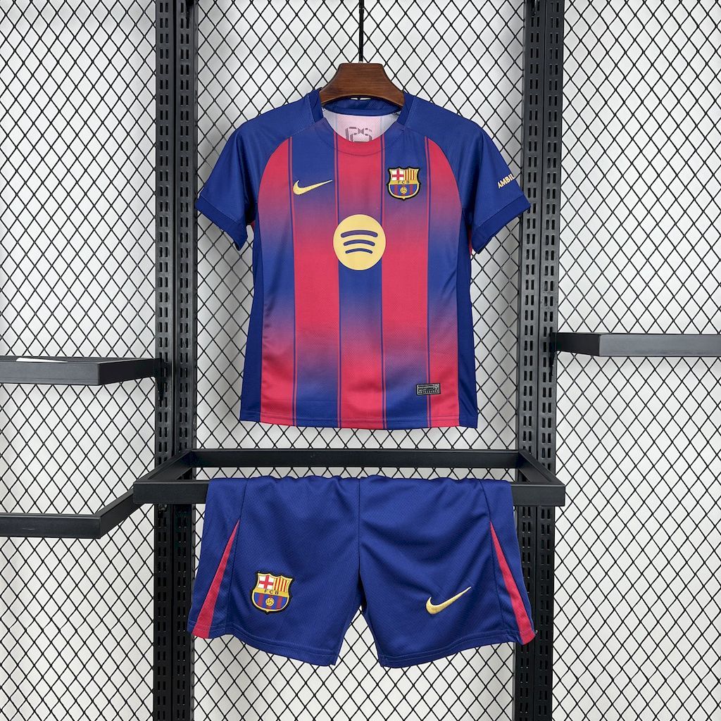 Barcelona Home 2025-26 Kids Kit S-XXL