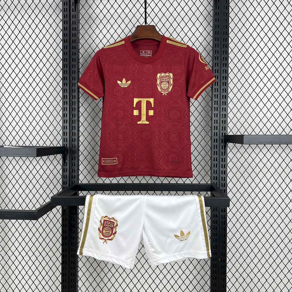 Bayern Munich 125 Anniversary 2024-25 Kids Kit S-XXL