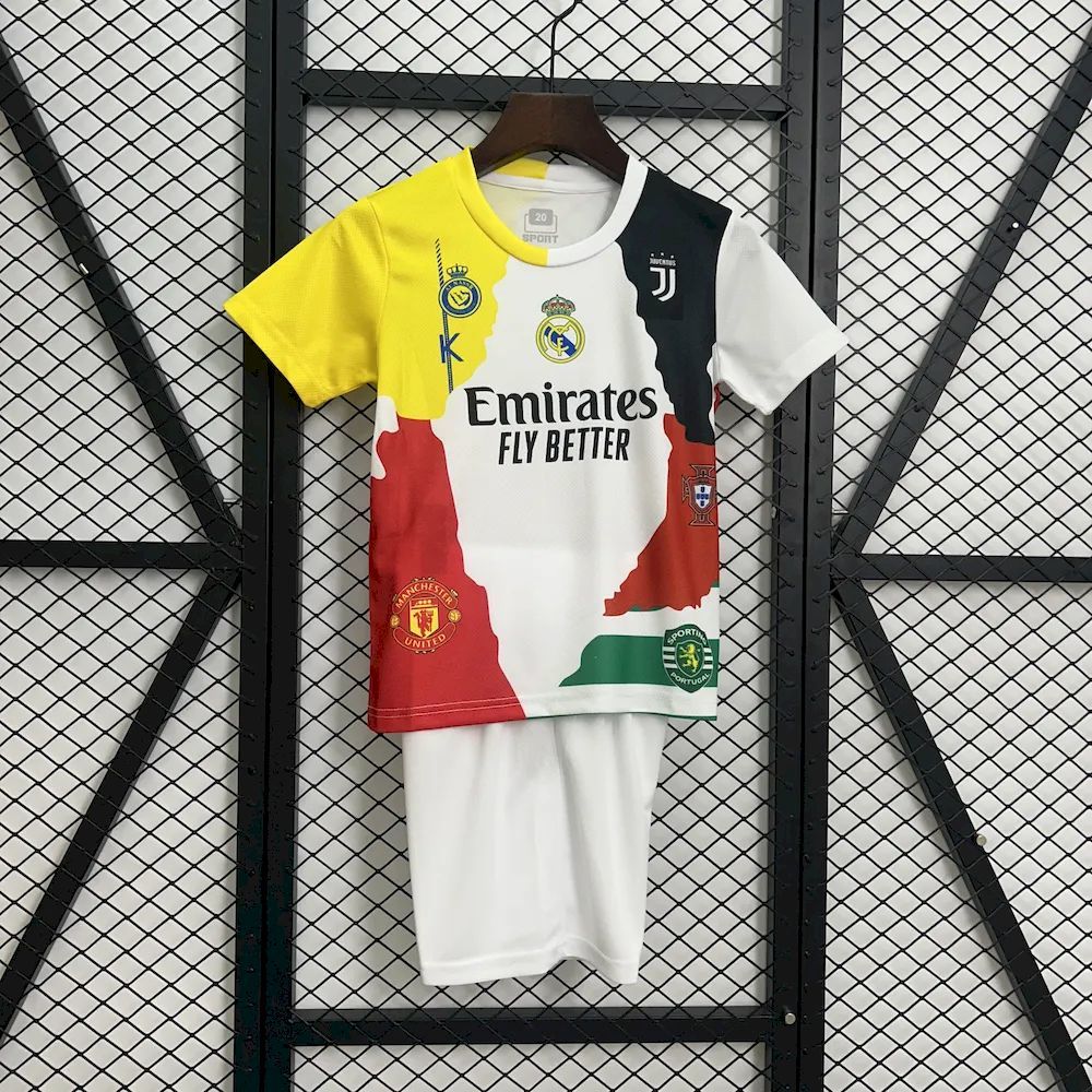 Cristiano Ronaldo 2025 all club mix Jersey Kids Kit S-XXL