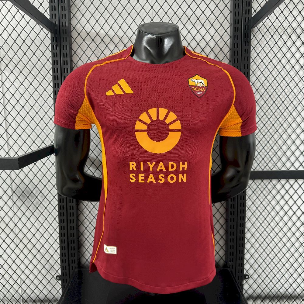 Top 11 AS Roma 2025-26 Home Player Version S-XXL