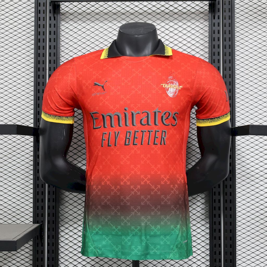 AC Milan 2025-26 Co-Branded Edition Jersey Player Version S-XXL