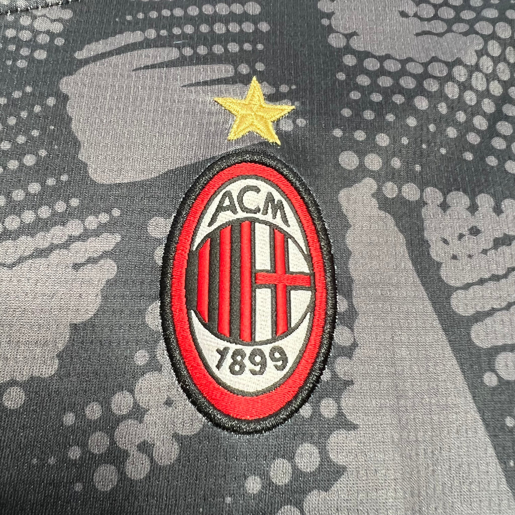 AC Milan 2024-25 Goalkeeper Jersey Black Kids Kit S-XXL