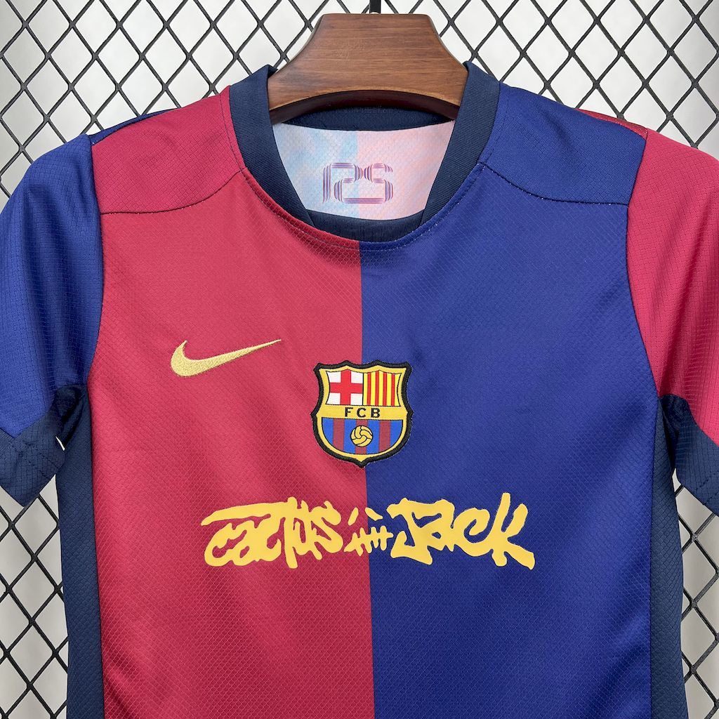 Barcelona 2024-25 Travis Scott Edition Kids Kit S-XXL
