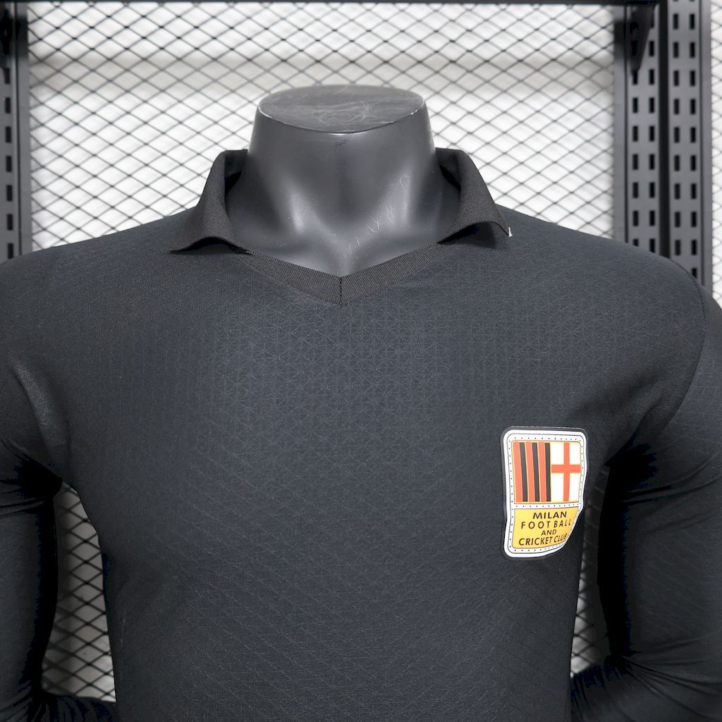 AC Milan 2024-25 125th Black goalkeeper Retro Jersey Player Version S-XXL