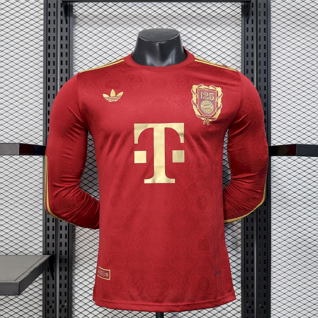 Bayern Munich 2024-25 125 Anniversary Long Sleeves Jersey Player Versi S-XXL