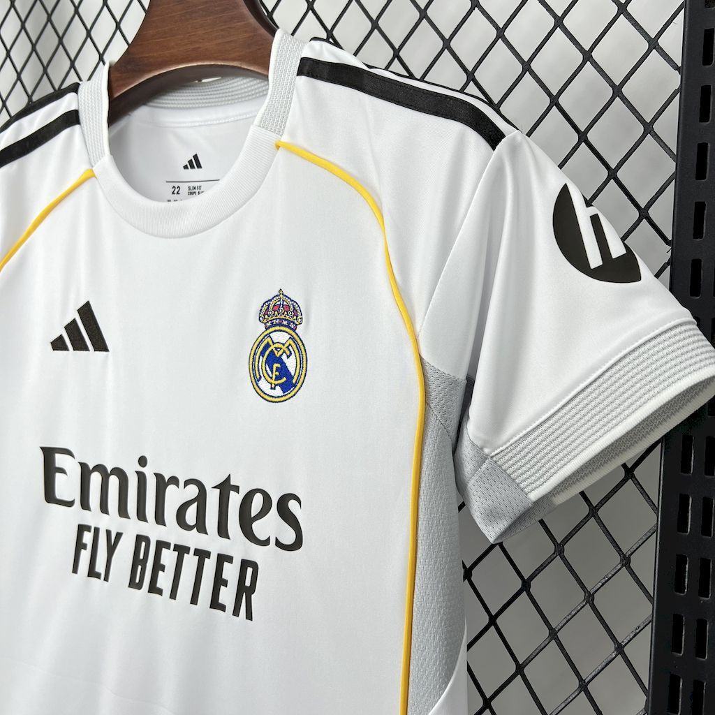 Real Madrid 2025-26 Home Kids Kit S-XXL