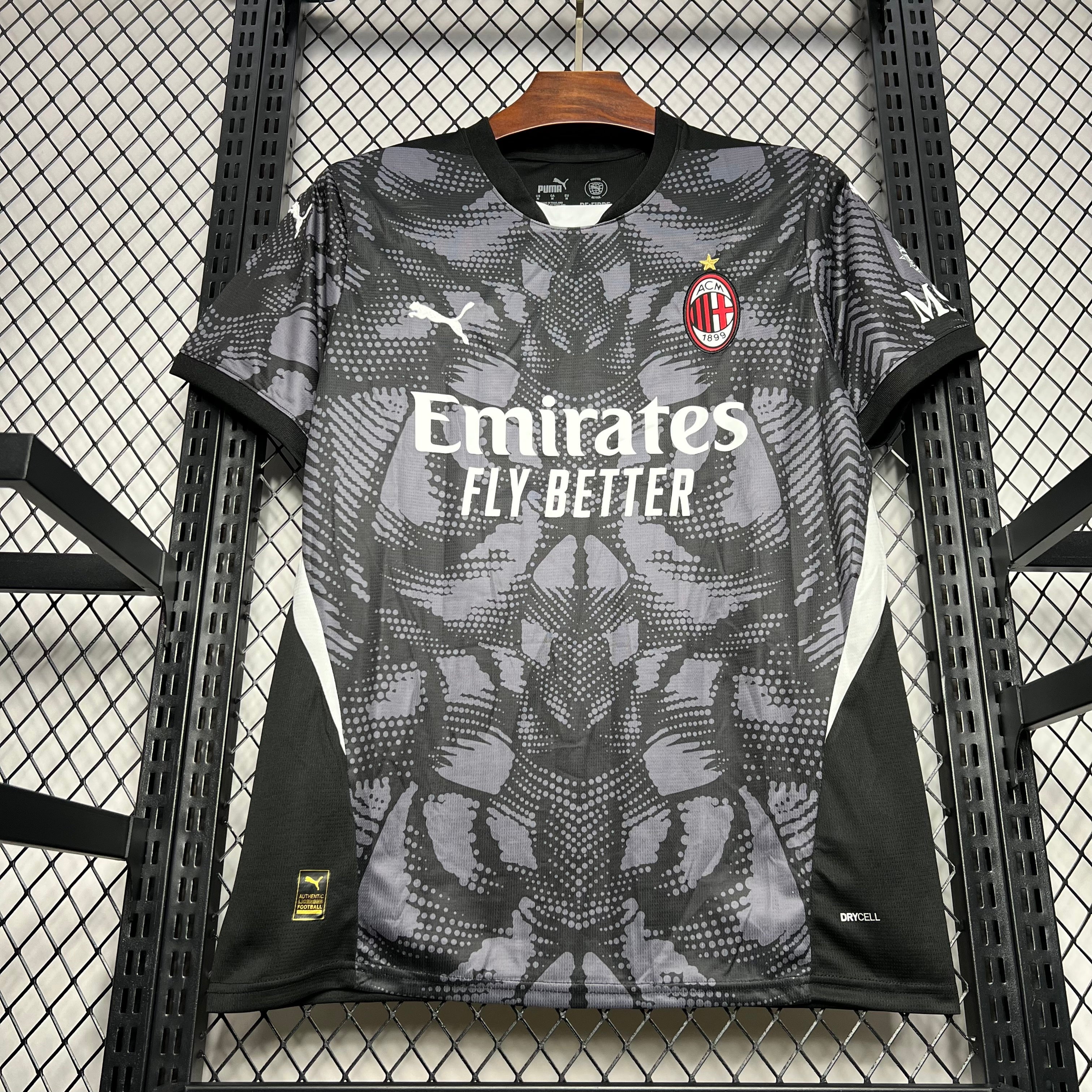 AC Milan 2024-25 Goalkeeper Jersey Black S-XXL