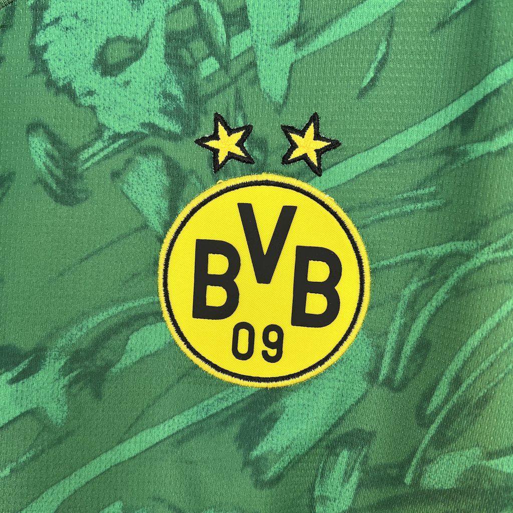 Borussia Dortmund 2024-25 Goalkeeper Green Football Jersey S-XXL