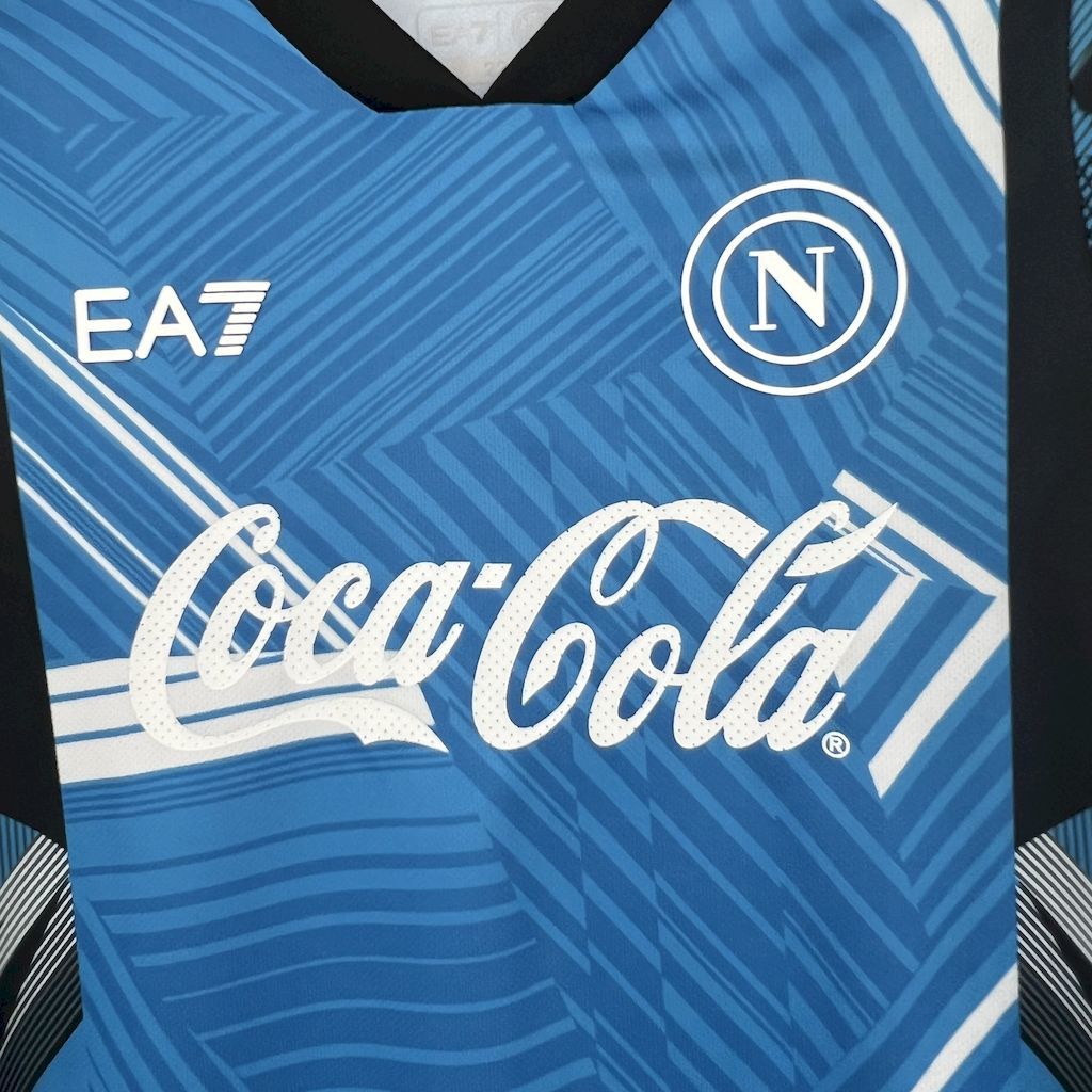 Napoli 2024-25 Coca-Cola Joint edition Kids Kit S-XXL