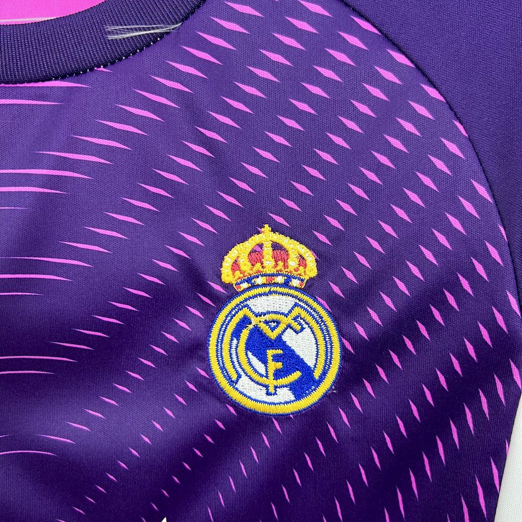 Real Madrid 2025-26 Purple goalkeeper Kids Kit S-XXL