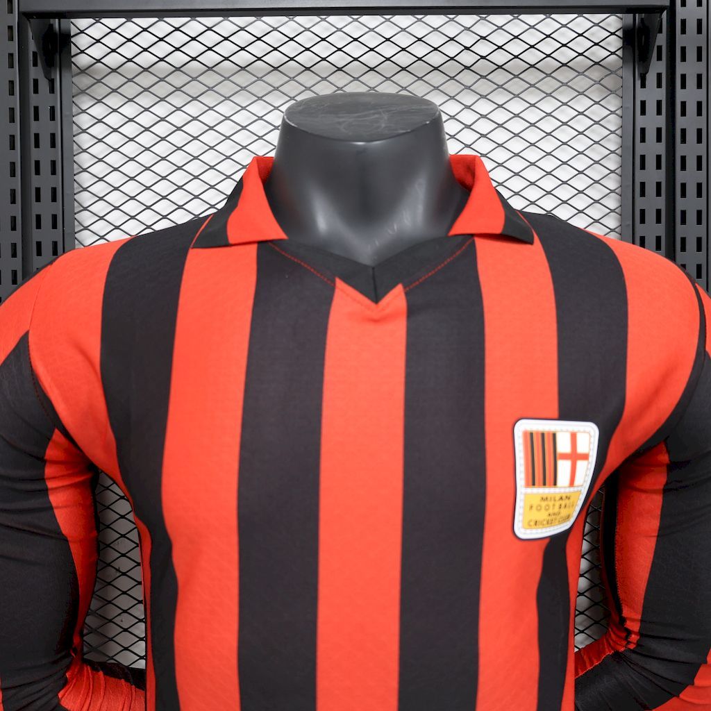 AC Milan 2024-25 125th Anniversary Edition Retro Long Sleeves Jersey P S-XXL