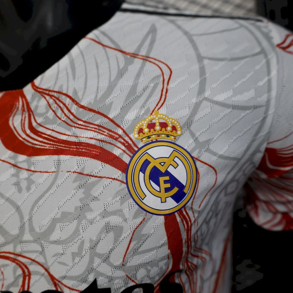 Real Madrid 2025-26 White Black Dragon special edition Jersey Player V S-XXL