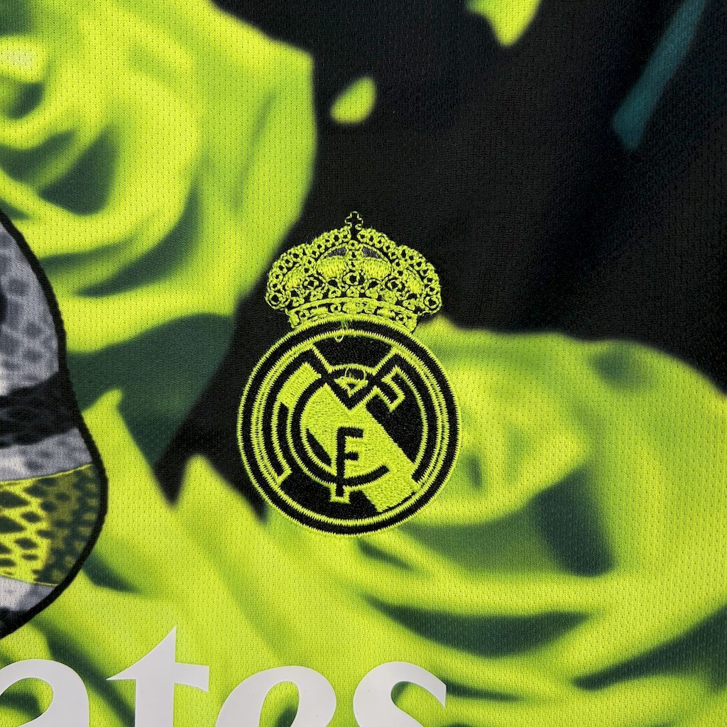 Real Madrid 2025-26 Green Rose Bamboo Leaf Green Football Jersey S-XXL