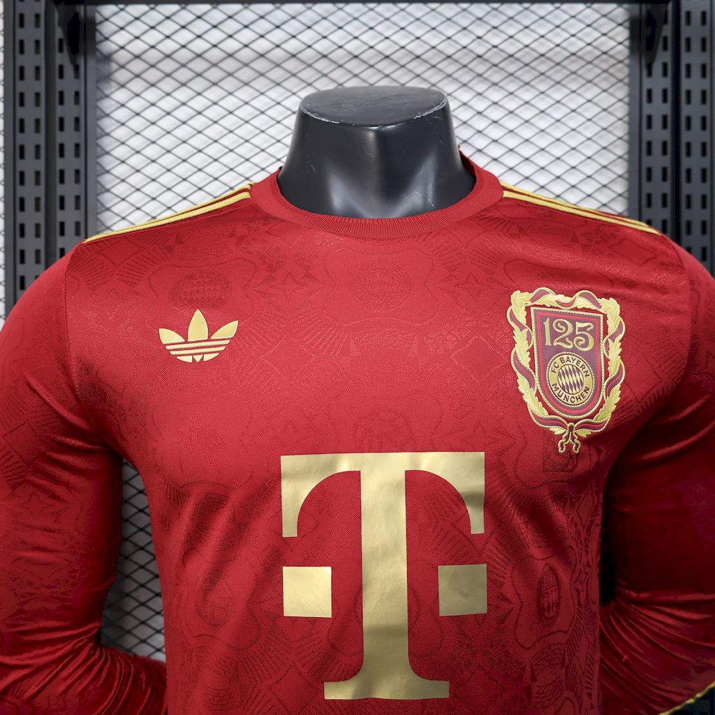 Bayern Munich 2024-25 125 Anniversary Long Sleeves Jersey Player Versi S-XXL