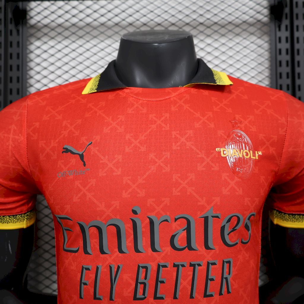 AC Milan 2025-26 Co-Branded Edition Jersey Player Version S-XXL