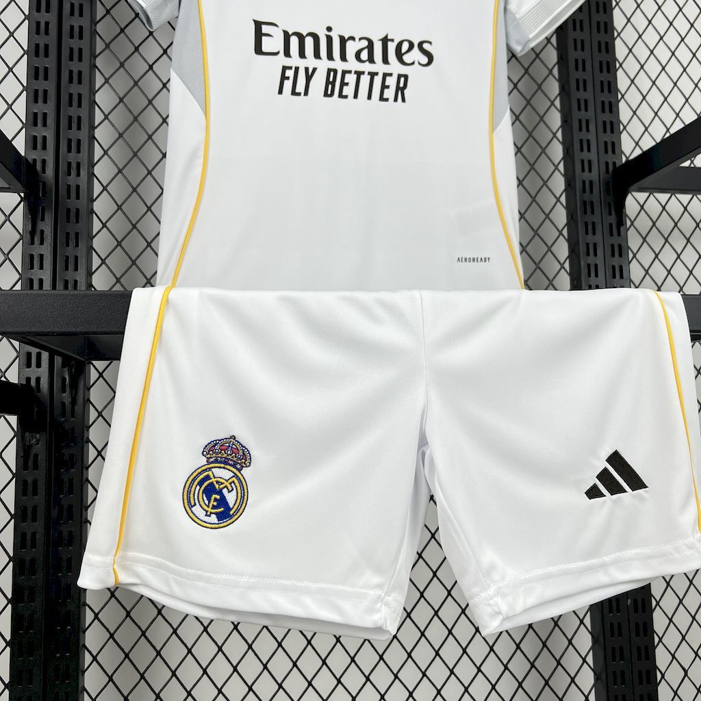 Real Madrid 2025-26 Home Kids Kit S-XXL