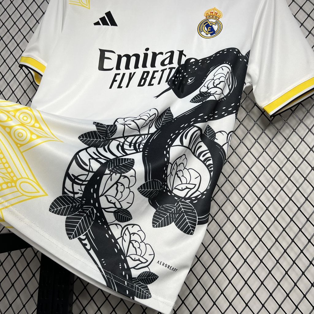 Real Madrid 2024-25 White and black Mamba special edition Jersey S-XXL S-XXL