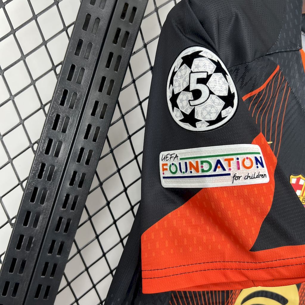 Barcelona 2025-26 black orange special edition Football jersey S-XXL