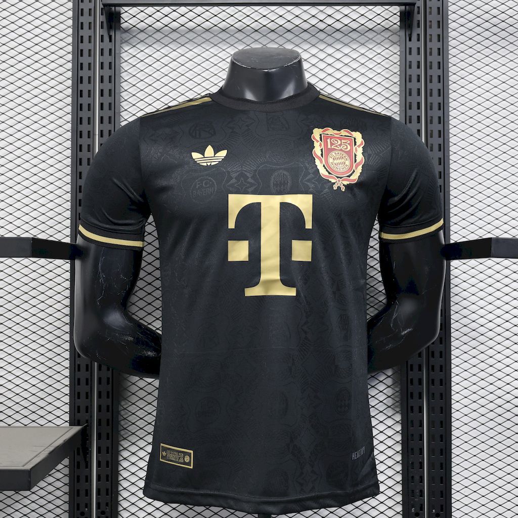 Bayern Munich 2024-25 125 Anniversary Black Jersey Player Version S-XXL