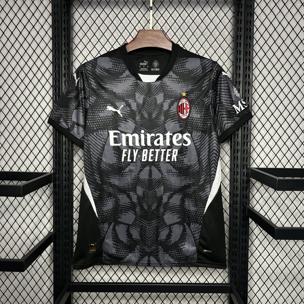 AC Milan 2024-25 Goalkeeper Jersey Black S-XXL