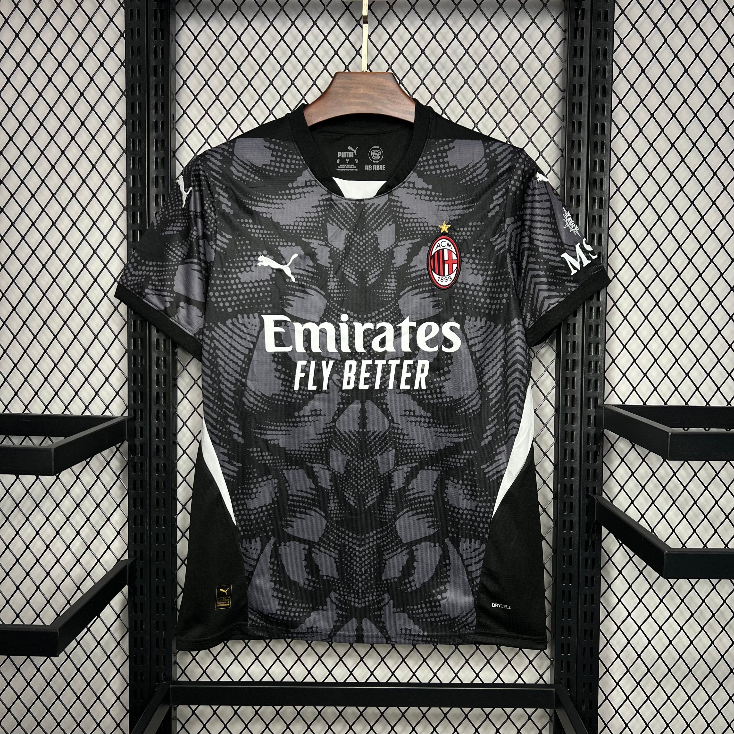 AC Milan 2024-25 Goalkeeper Jersey Black S-XXL
