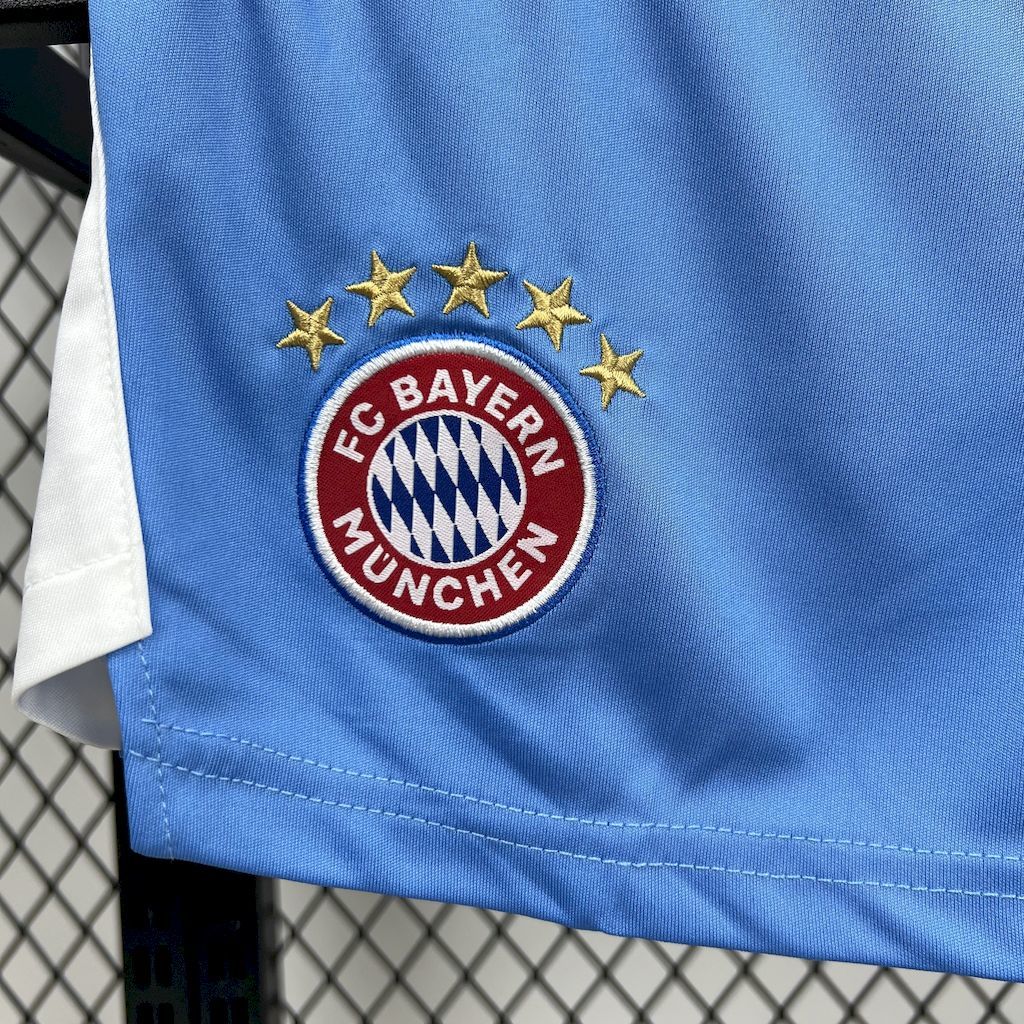 Bayern Munich 2025-26 Blue Goalkeeper Kids Kit S-XXL