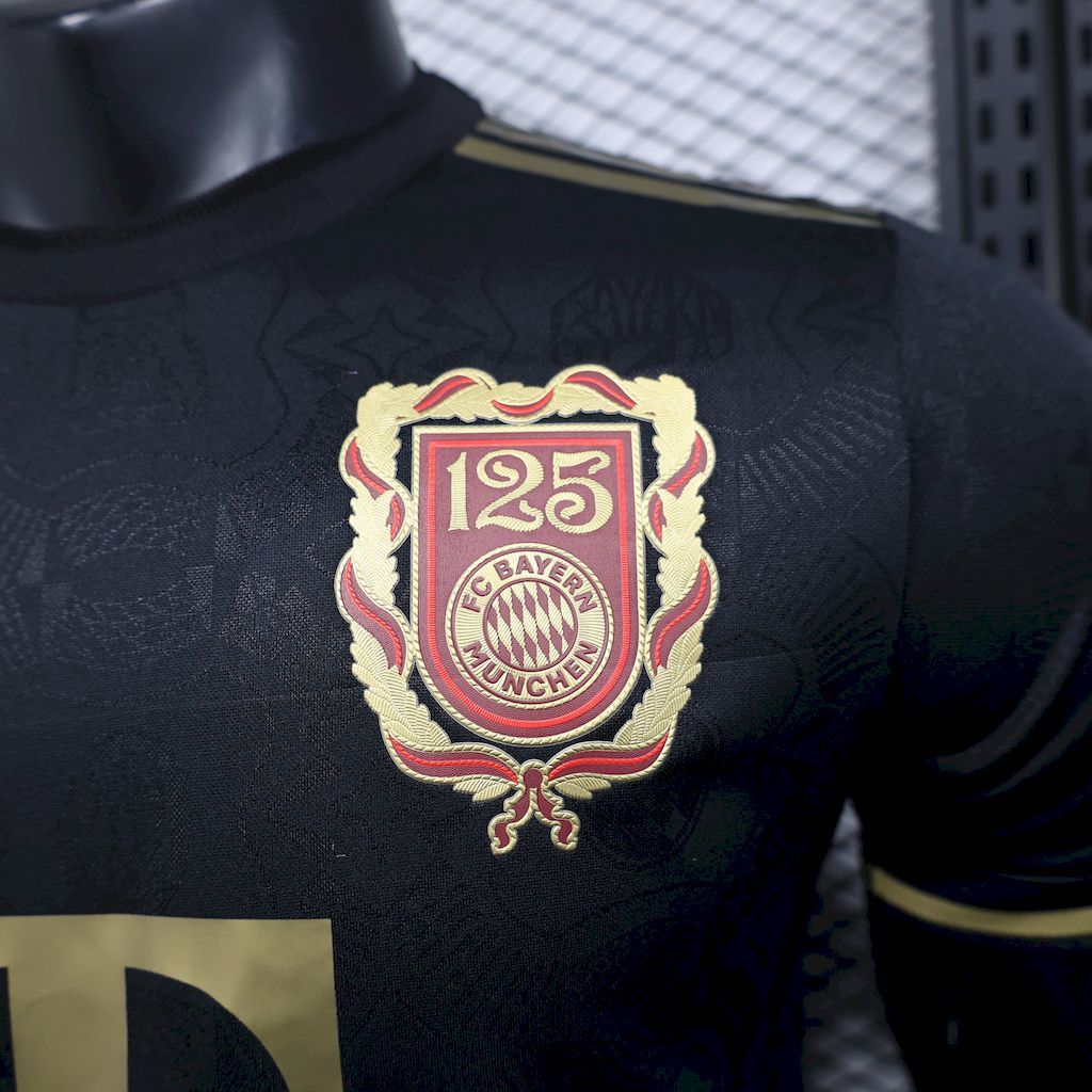 Bayern Munich 2024-25 125 Anniversary Black Jersey Player Version S-XXL