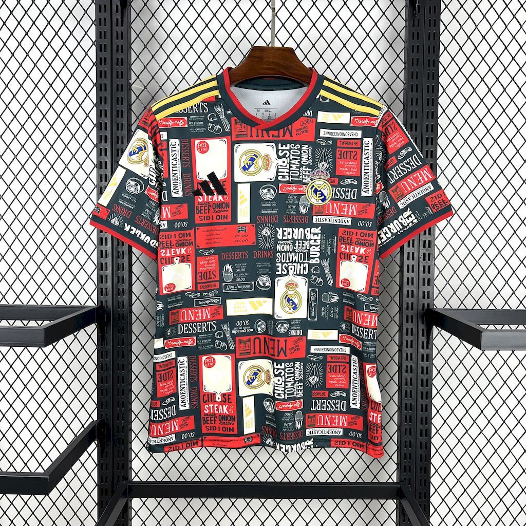 Real Madrid 2025-26 Doodle board Football Jersey S-XXL