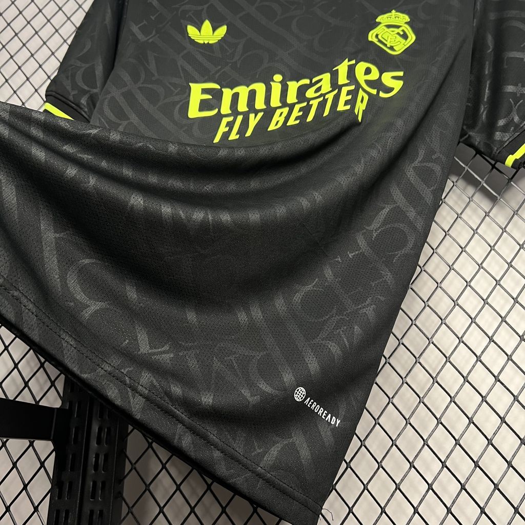 Real Madrid 2024-25 X BLACK AND NEON UNIQUE Jersey S-XXL S-XXL