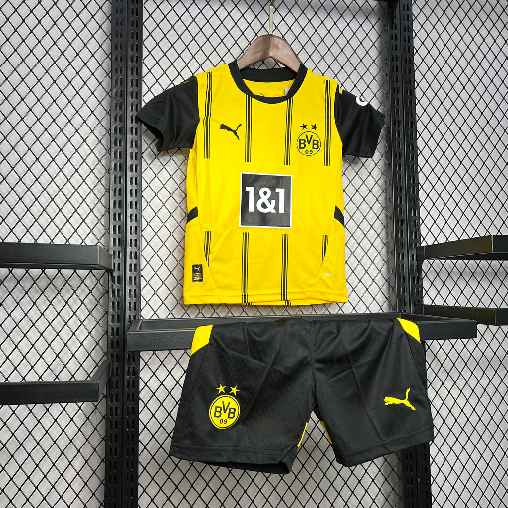 Borussia Dortmund 2024-25 Home Kids Kit S-XXL