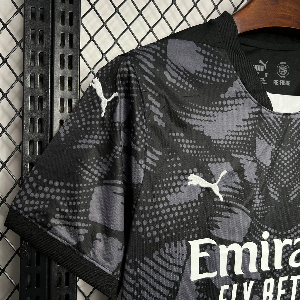 AC Milan 2024-25 Goalkeeper Jersey Black S-XXL